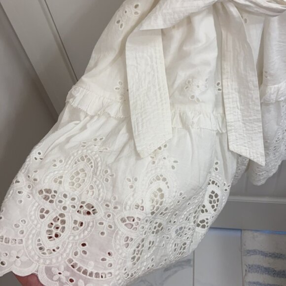 Cleobella, White Mini Dress, Size L - Picture 4 of 5